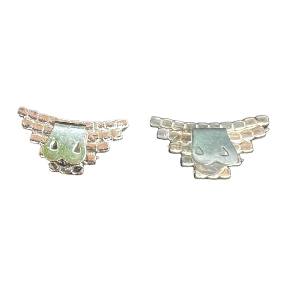 Pair of Vintage Estate Silver Tone & Rhinestone Shoe Clips D&E Juliana Style - Picture 6 of 9